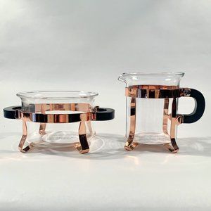 Bodum Chambord Classic Sugar and Creamer Set - Copper - Brand New